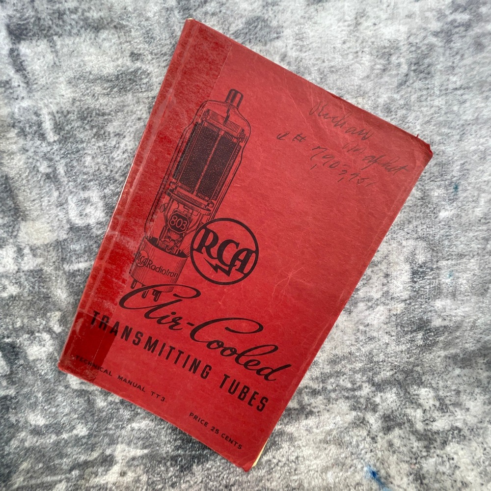 RCA Transmitting Tube Manual TT-3 1938 Technical Book Radio Engineering 1930s